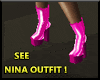 Pink Nina Boots Only PVC