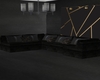 black + gold sectional