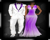 Purple White Gown