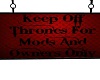 Red & Black Throne Sign