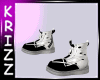 F Black / White Boots