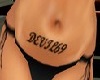 DEVIL belly tattoo