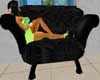 black cuddle chair