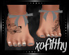 |xo| Grey Ribbon Feet