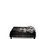 Black woodin  couch