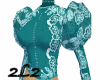 Puffy Teal Victorian