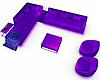 Purple NoPose Sofa Neon