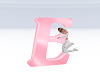 Pink Letter E with Pose