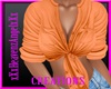 Button Orange Tie Top