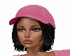 PINK Cap + BLACK Hair