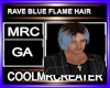 RAVE BLUE FLAME HAIR