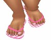 PINK STRIPE FLIP FLOPS