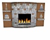 {JP}Brown Wall fireplace