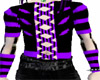 A purple/black corset