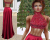 TF* Cranberry Silk Gown