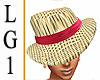 LG1 Straw Hat w/Red Band