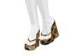 Golden Wedged Sandals