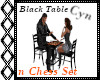 Black Table n chess set