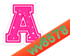 The letter A (Pink)