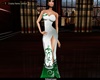 Green Swirl Long Gown