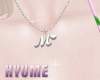 H' Letter M Necklace