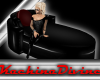 (KD)Black&Red pvc chaise