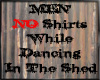 ~B~ Men no Shirts Sign