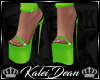 ♔K Tease Heels Lime