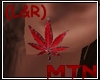 M1 Red Leaf Earrings|LR