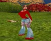 (F) Cozy Red Knit / Jean