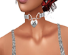 SILV 'B' HEART COLLAR