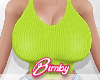 ++A Ribbed Vest Lime