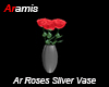 Ar Roses Silver Vase