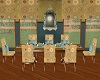 ^Blue gold dining table