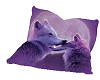 Purple Wolf Cuddle Pillo