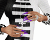 C*Xmas purple nails