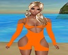 sexy orange outfit