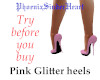 Pink Glitter heels