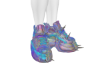 Holographic Blue Shoes