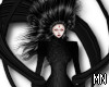 Flying black drape