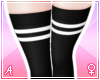 A|Black Thigh High Socks