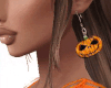Animated pumpkin earring