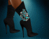 Turquoise Deco Boots