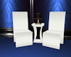 White Chairsand EndTable