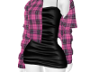 Pink plaid jacket+dress