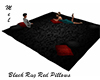 Black Rug Red Pillows