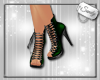 Lace Up Heels - Emerald