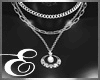 SILVER NECKLACE w WHT PL