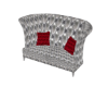 Silver Red Couch