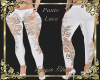 pants lace white